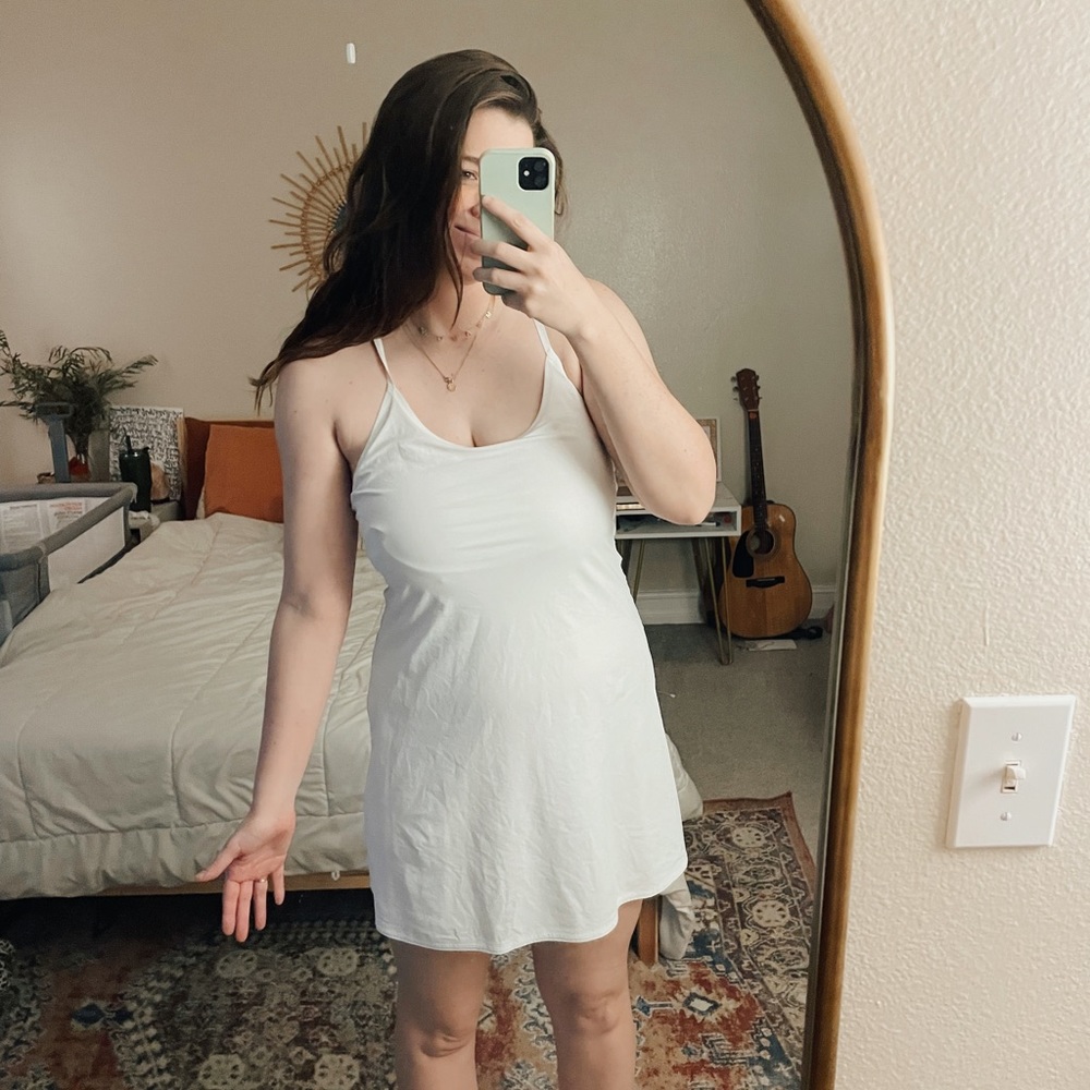 White Outdoor Voices exercise dress